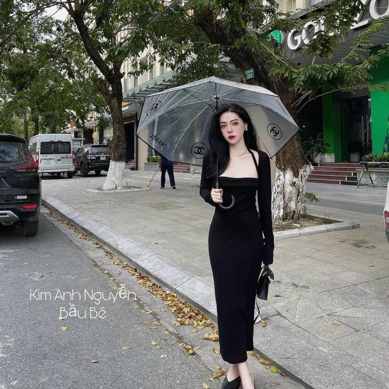 Set Váy Len Áo Khoác Mix Váy Body 2 Màu Siêu Xinh Có Ảnh Thật Kèm Video