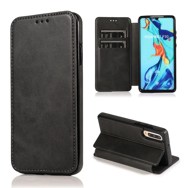 Bao Da Nắp Gập Có Ngăn Đựng Thẻ Màu Trơn Đơn Giản Cho Samsung S20 Ultra S10 Plus Note10 Pro