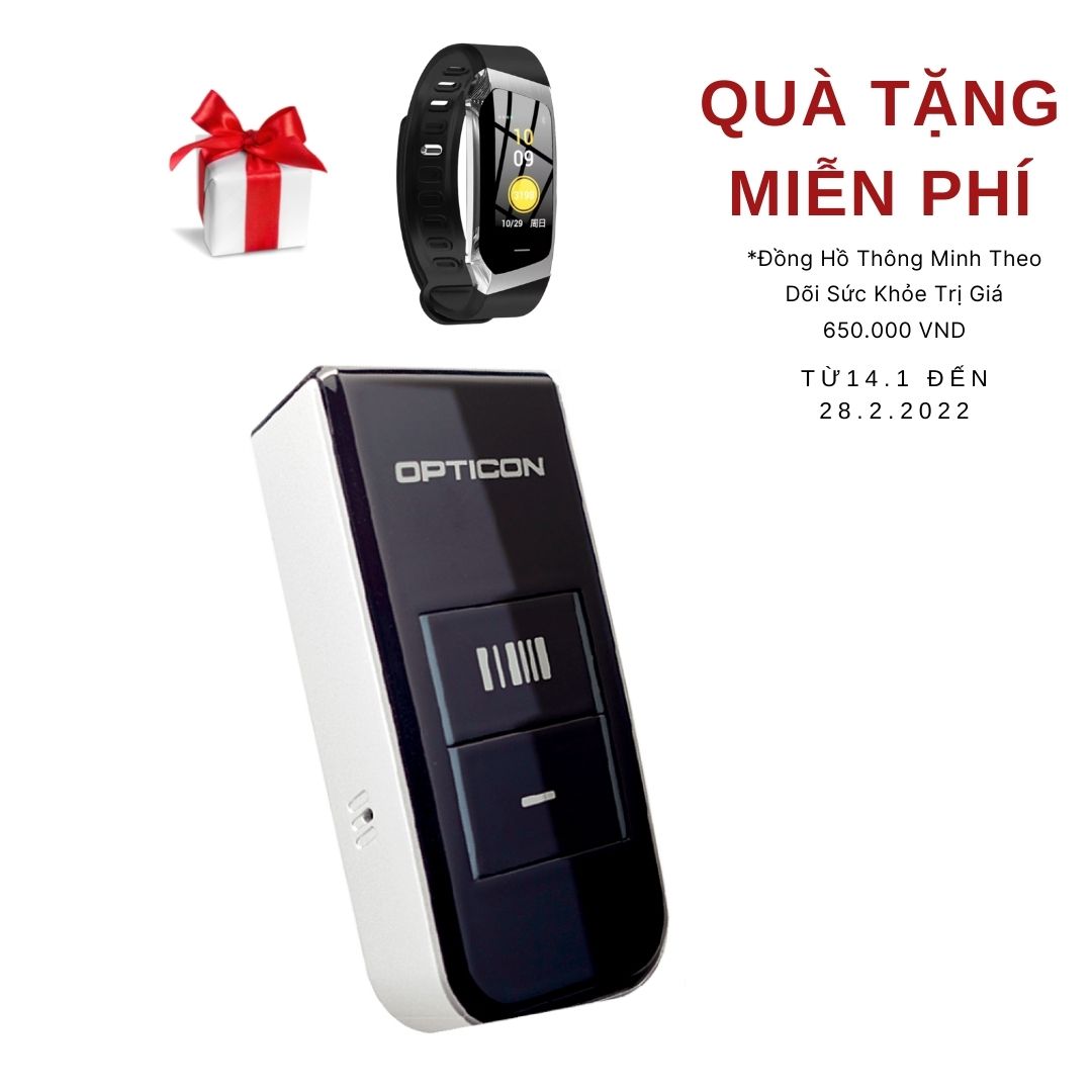 Máy quét mã vạch OPTICON PX20 (2D CMOS) Bluetooth - Hàng Chính Hãng -[GIFT] Đồng Hồ Thông Minh Theo Dõi Sức Khỏe