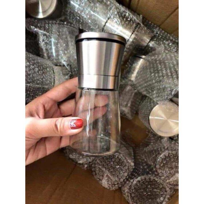 Hũ say tiêu thủy tinh nắp inox cao cấp