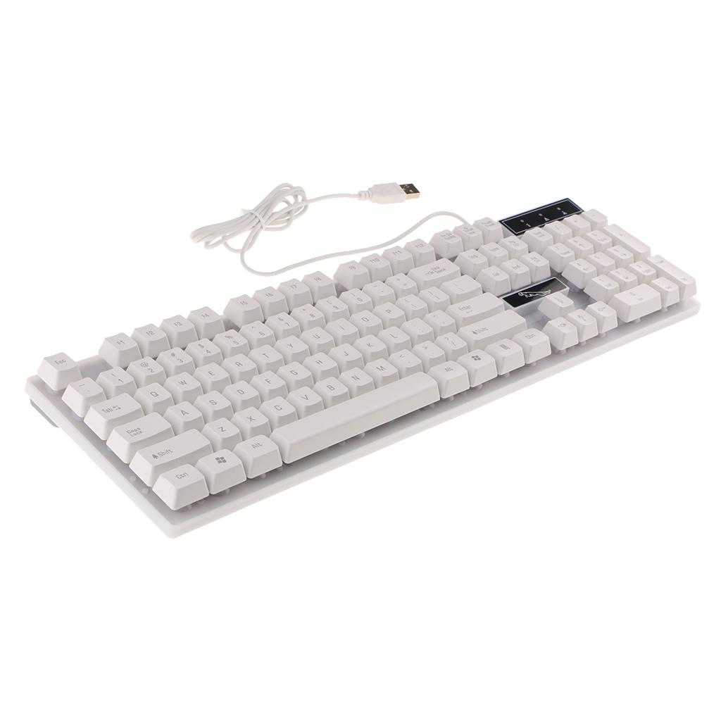 Mechanical Keyboard And Wired Mouse for Typing&Gaming For Computer White