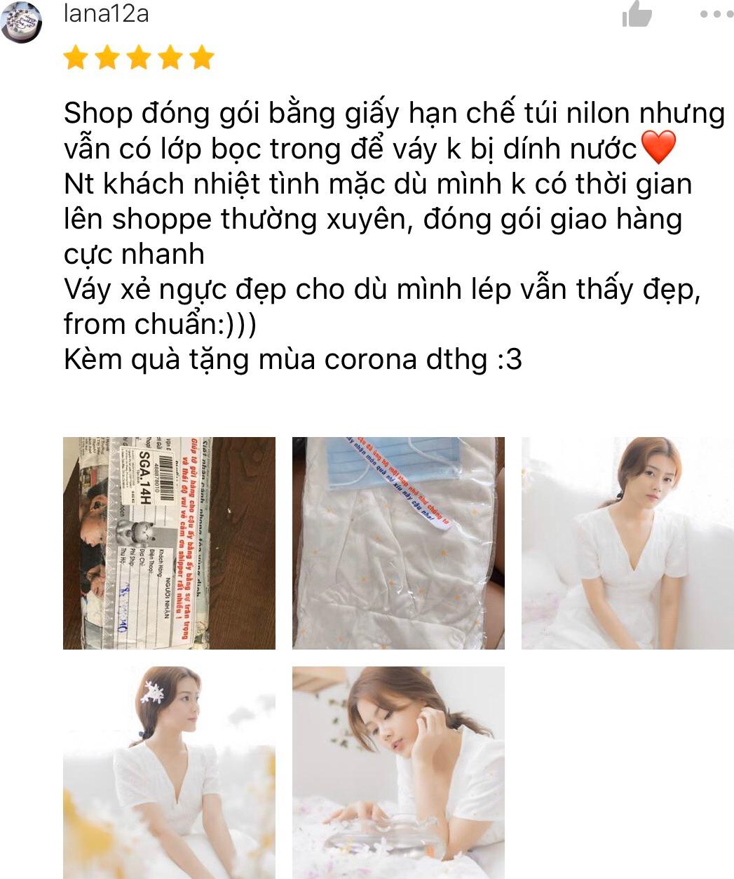 Hình ảnh Váy Xòe Thiết Kế hoa Cúc Nhỏ