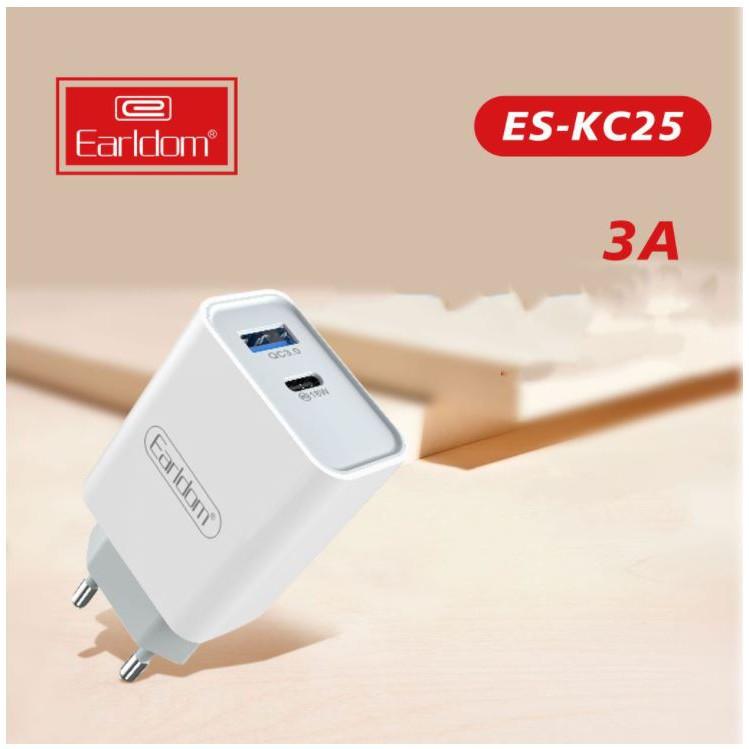 Củ Sạc Nhanh 18w Earldom KC25- Hàng Chính Hãng