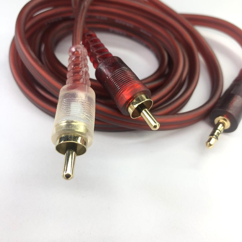 Dây tín hiệu đầu vào 3.5mm ra 2 đầu bông sen dài 1.5m - dây mềm, lõi đồng tốt # phụ kiện âm thanh