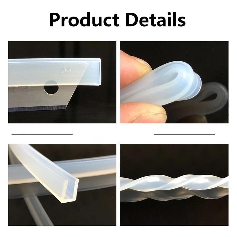 Gioăng dây ron Silicone hình chữ U – V bảo vệ cạnh nẹp bo bọc cạnh bàn, cửa, tấm thép, kính và cạnh cơ khí