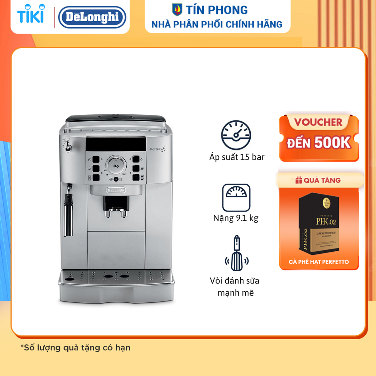Máy pha cafe Delonghi ECAM22.110.SB - Hàng Chính Hãng