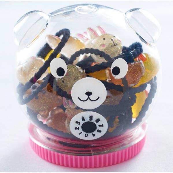 Hộp 20 chi tiết cột tóc hình gấu