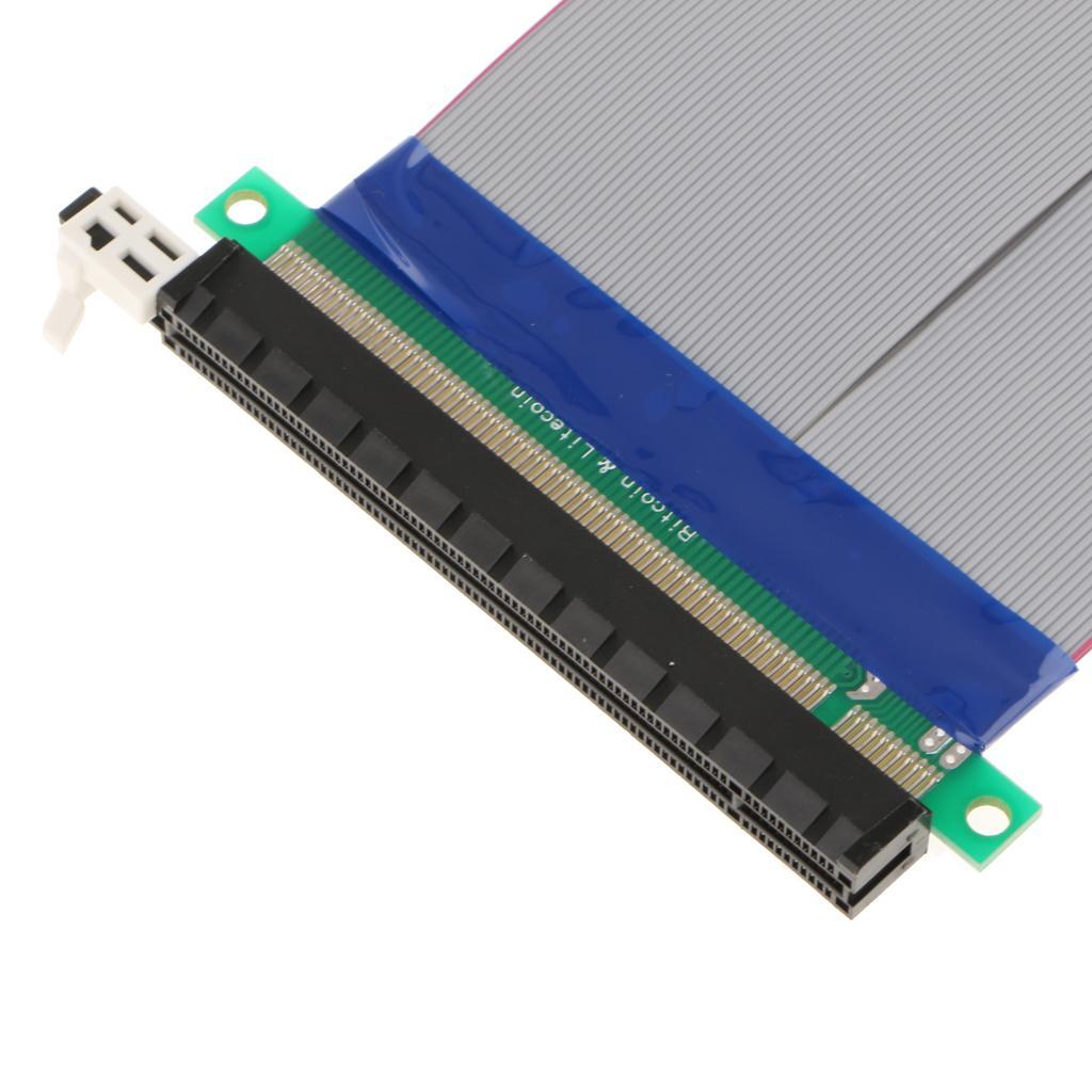 PCI-E Express 16X Riser Card Extender Extension Ribbon Flex Cable Adapter