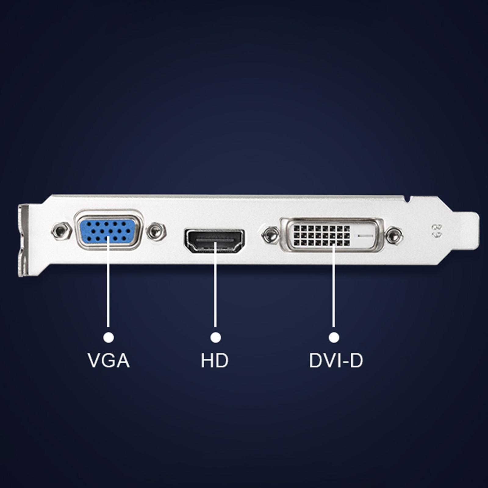 GT210 1G Graphics Card, Video Card Gddr3 Small Fan Plug and Play Heat Dissipation Computer Accessories Computer Graphics Card for PC Working