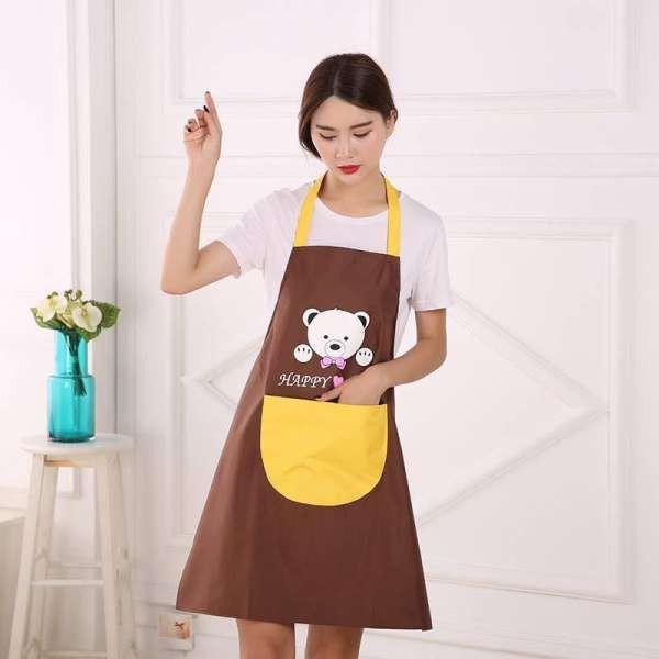 Tạp Dề Gấu Chống Thấm Nước Có Túi Cute