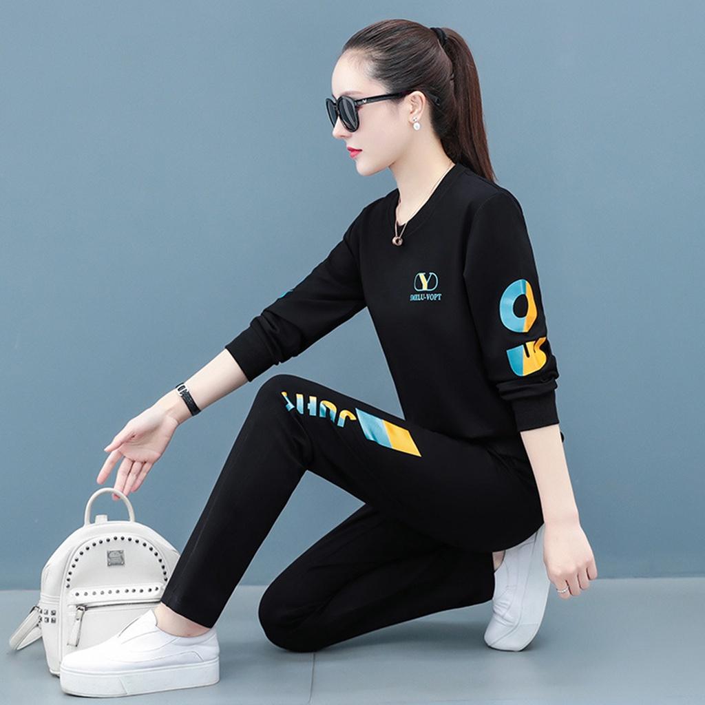 Bộ nỉ da cá nữ thu đông cao cấp - Đồ thể thao đẹp YBN45 mẫu mới nhất 2021