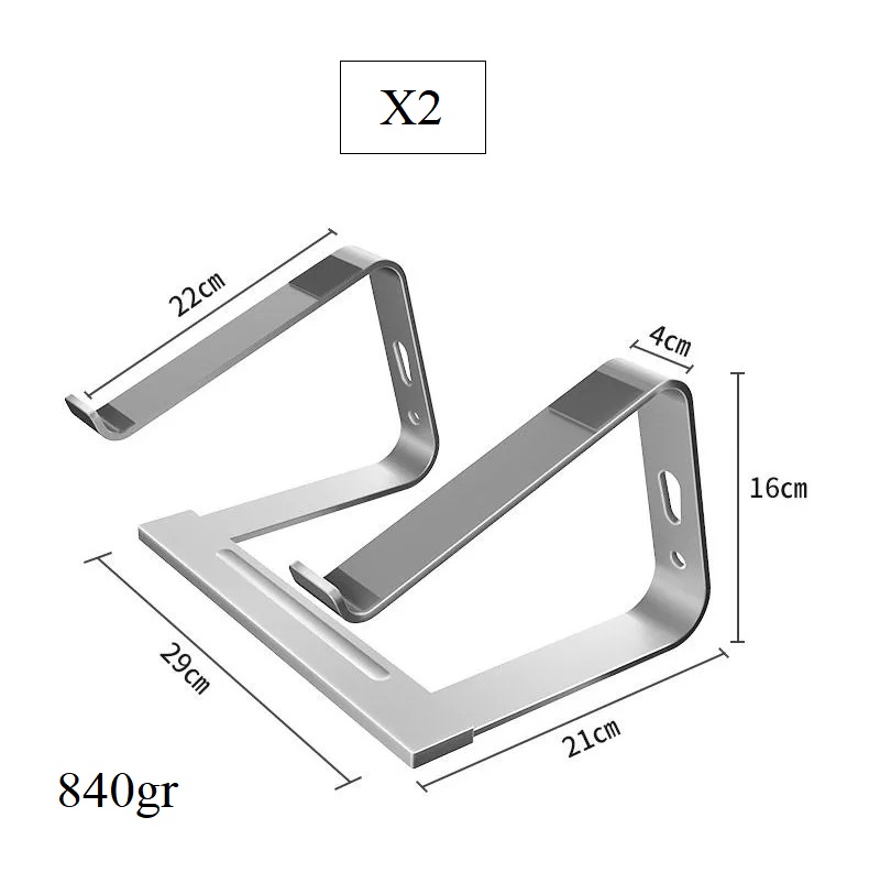 Đế nâng cao laptop stand hợp kim nhôm có thể chỉnh độ rộng X2 Vu Studio - Hàng chính hãng