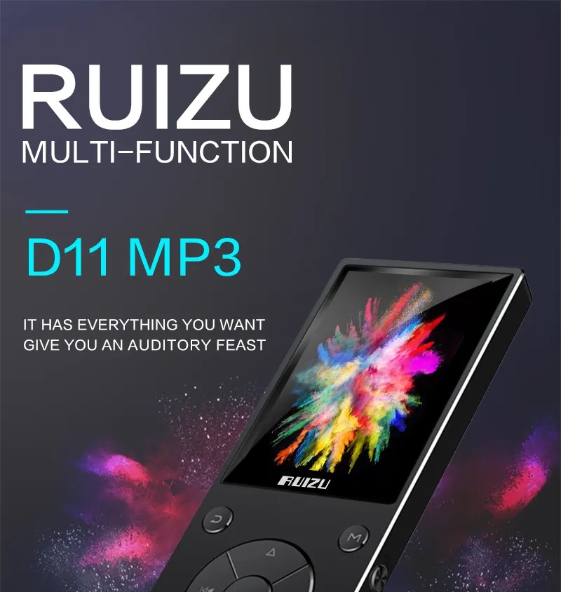 Máy Nghe Nhạc MP3 Bluetooth Ruizu D11 Bộ Nhớ Trong 8GB - Hàng Chính Hãng