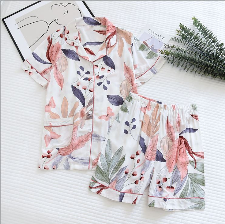 Bộ Đồ Pijama Nữ Cao Cấp Azuno BN0045 Mặc Nhà Ngắn Tay Chất Liệu Cotton Lụa Mặc Mùa Hè Rất Mát