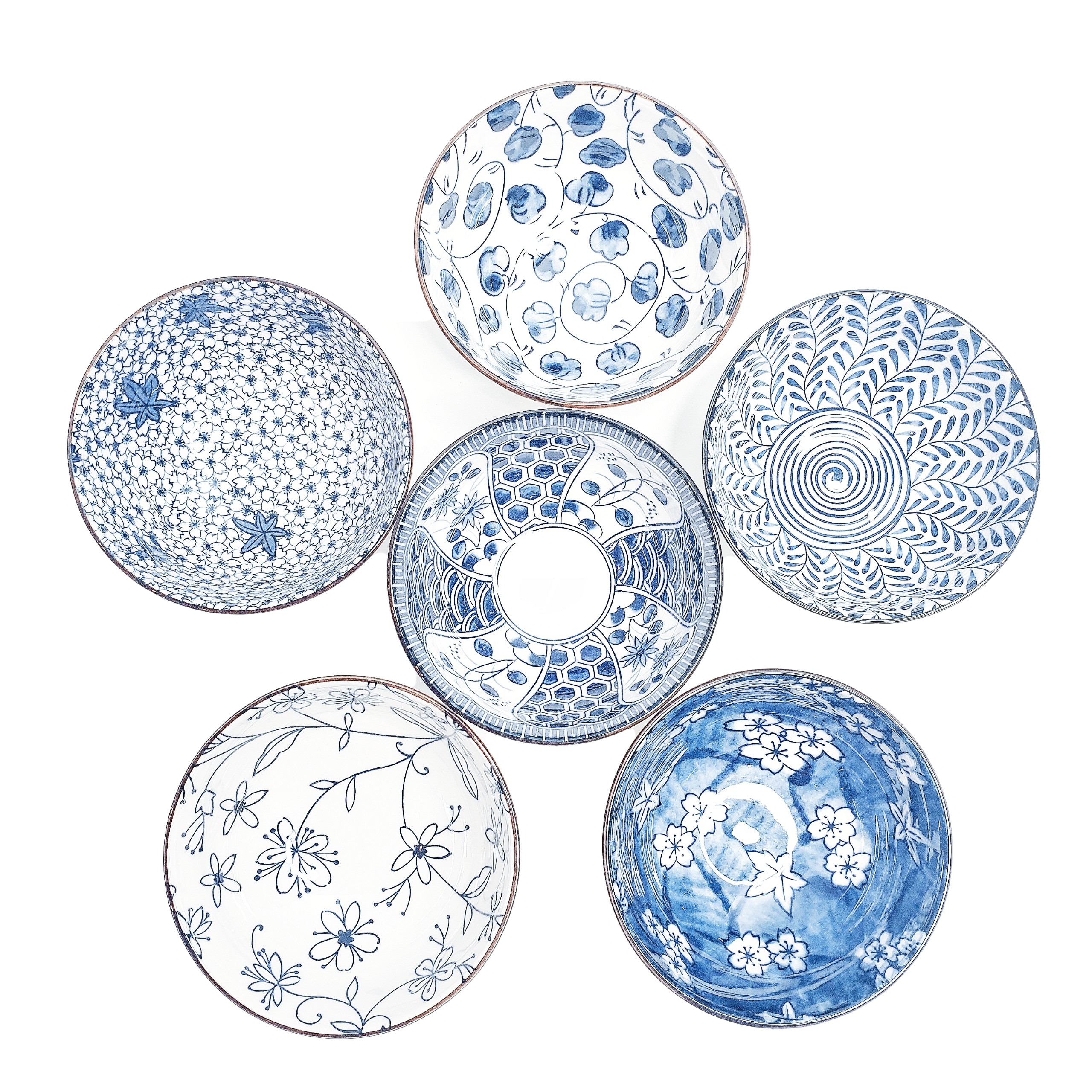 Bộ tô chén đĩa bằng sứ Ceramic Porcelain phong cách Nhật Bản