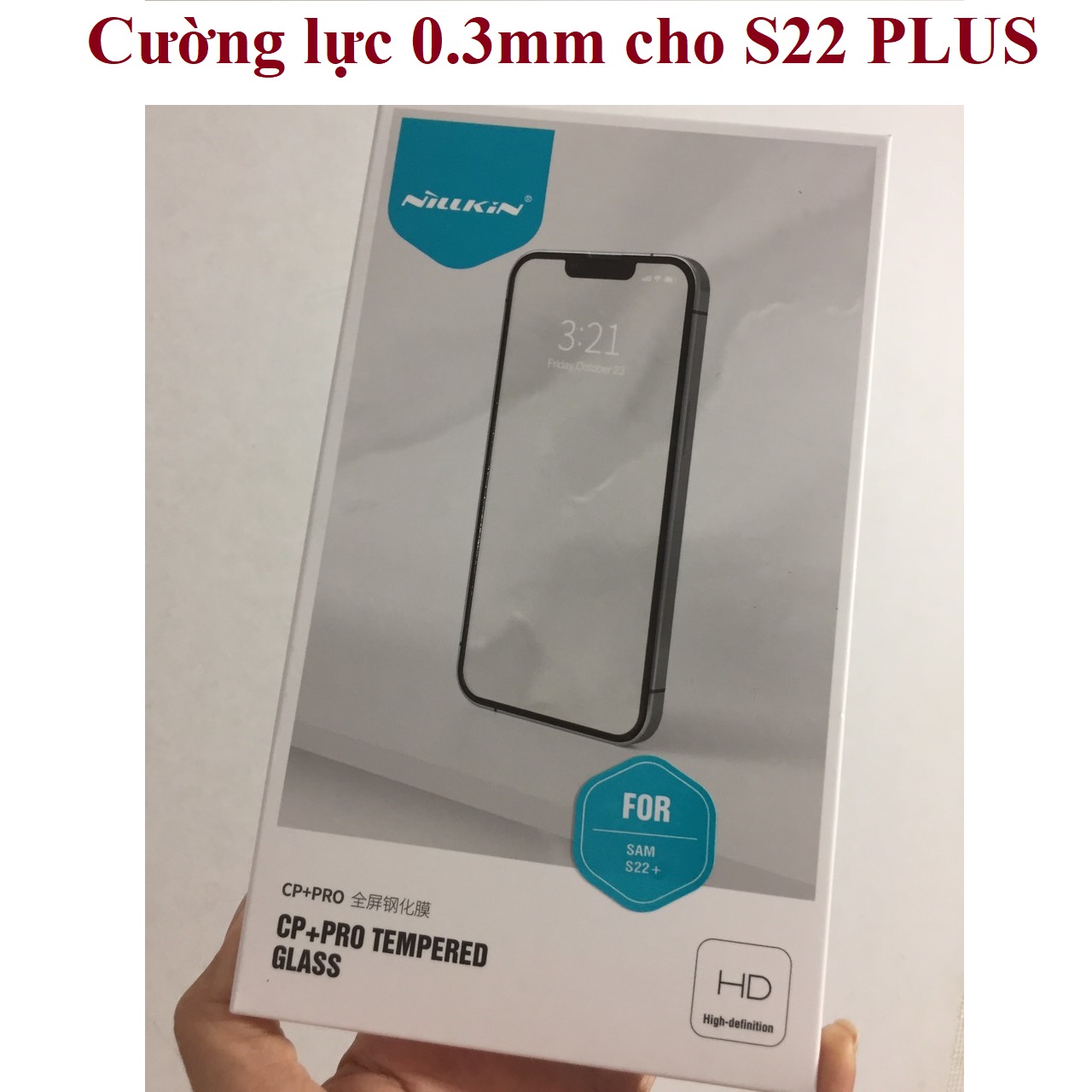 Cường lực full màn hình viền đen 0.3mm cho Samsung S22 / S22 Plus Nillkin CP+Pro _ Hàng chính hãng