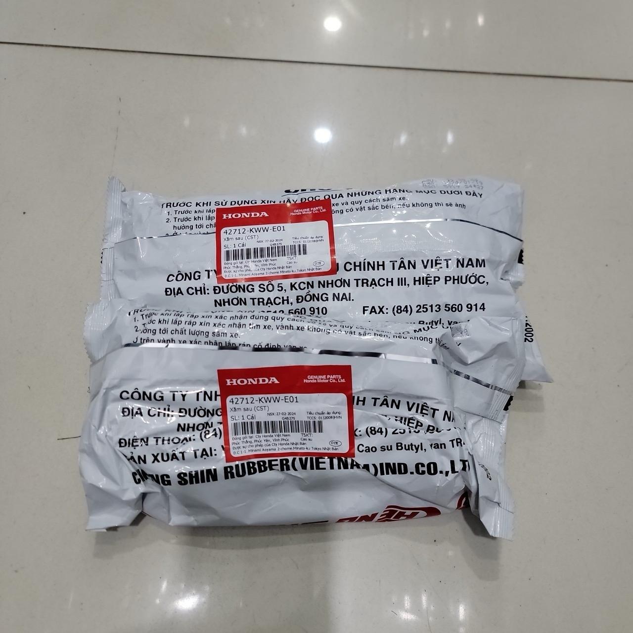 Săm sau xe số chính hãƞg Honda 42712KWWE01, kích thước 80-90-17 và 2.50-17
