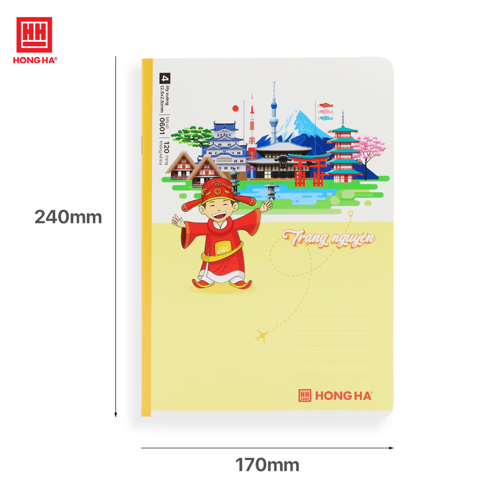 Vở 4 ô ly 120 trang Hồng Hà School Trạng Nguyên định lượng 70gsm - 0601