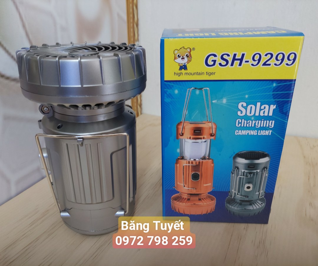 Đèn Quạt Sạc năng lượng mặt Trời 3 Trong 1 đa năng ,Tích hợp Đèn + Quạt + sạc điện thoại