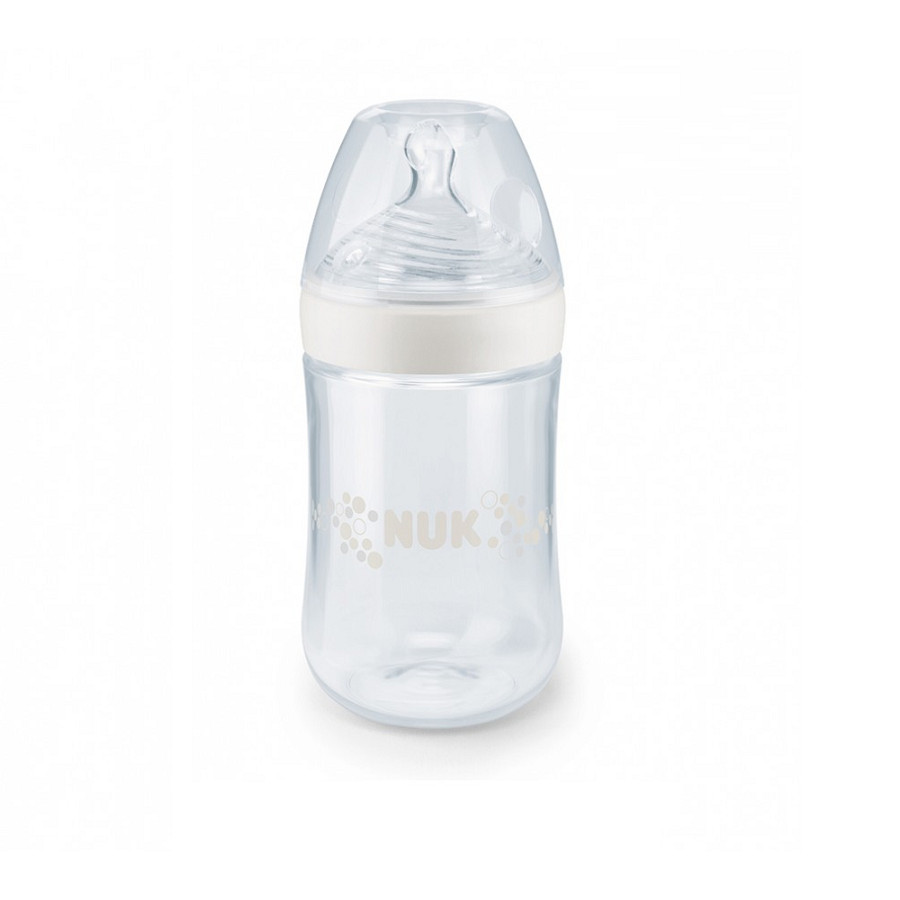 Bình sữa NUK Nature Sense nhựa PP 260ml núm ti Silicone S1 - M (Giao ngẫu nhiên)