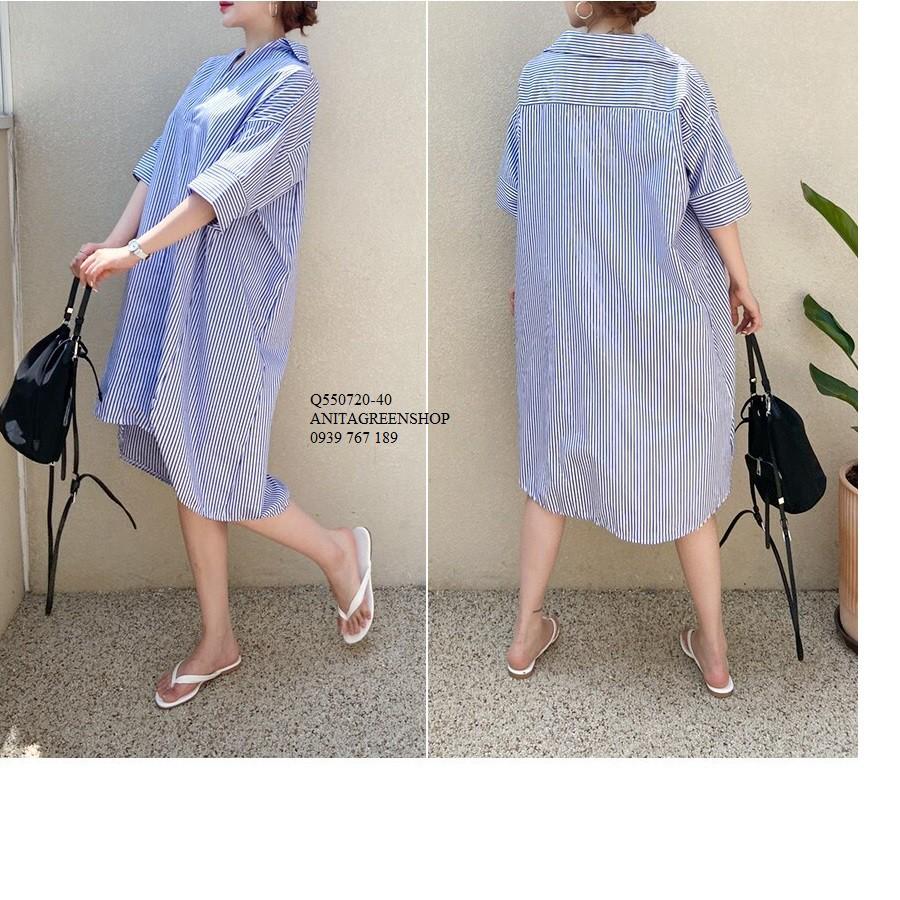 Q550720 ĐẦM SƠ MI SỌC THỜI TRANG