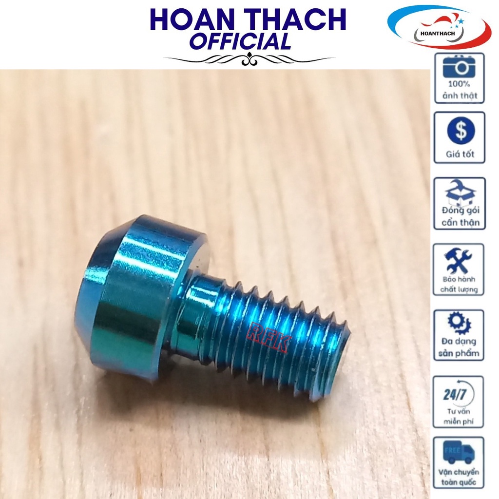 Ốc Titan GR5 6L10 trụ xanh lục bảo dùng cho nhiều dòng xe HOANTHACH SP007831 (giá 1 con)