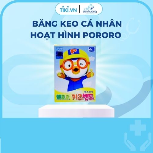 Băng Keo Cá Nhân Hoạt Hình Pororo Nhiều Kích Cỡ 4 Size Young Chemical