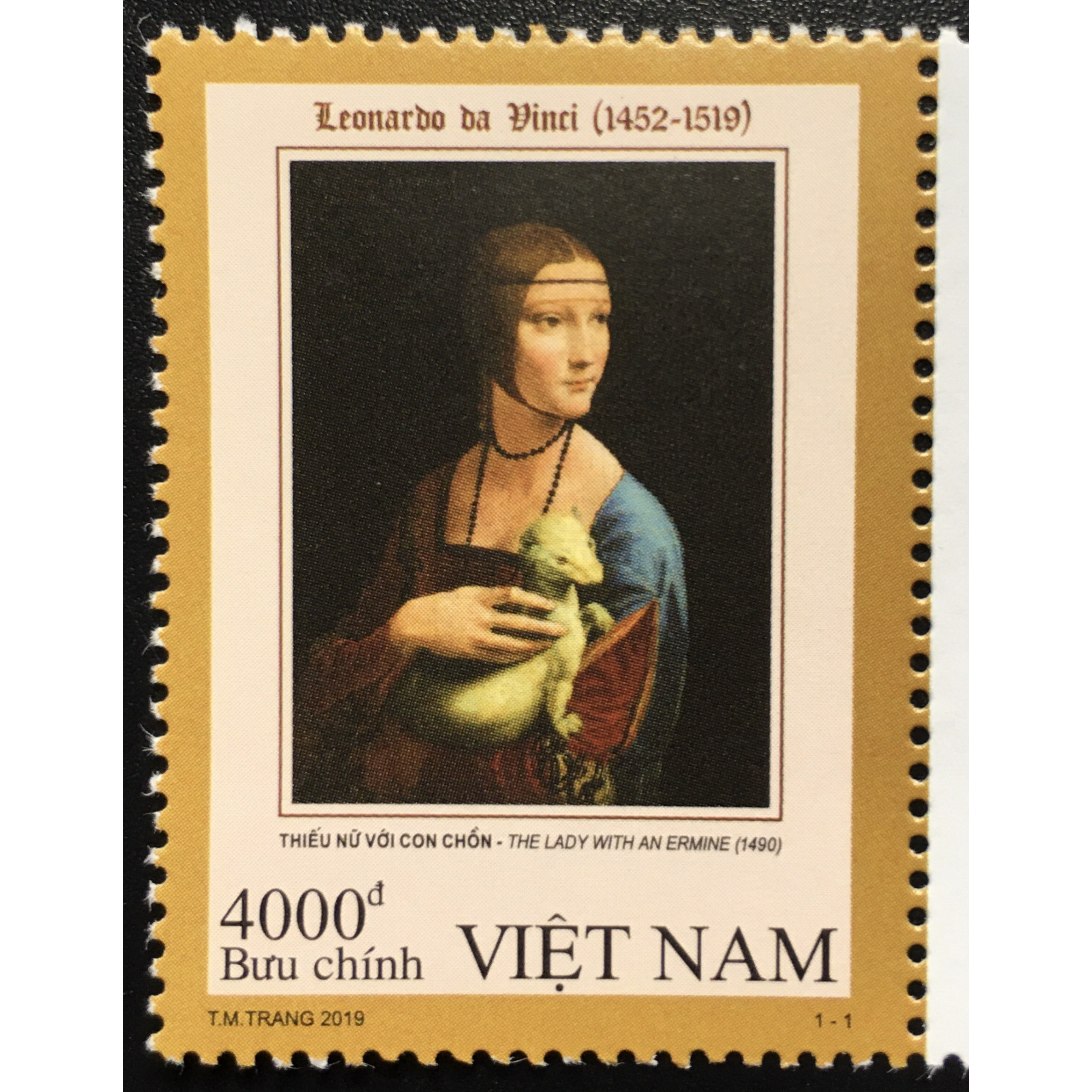Tem Sưu Tầm Việt Nam 2019 Leonardo da Vinci - 1 Stamps