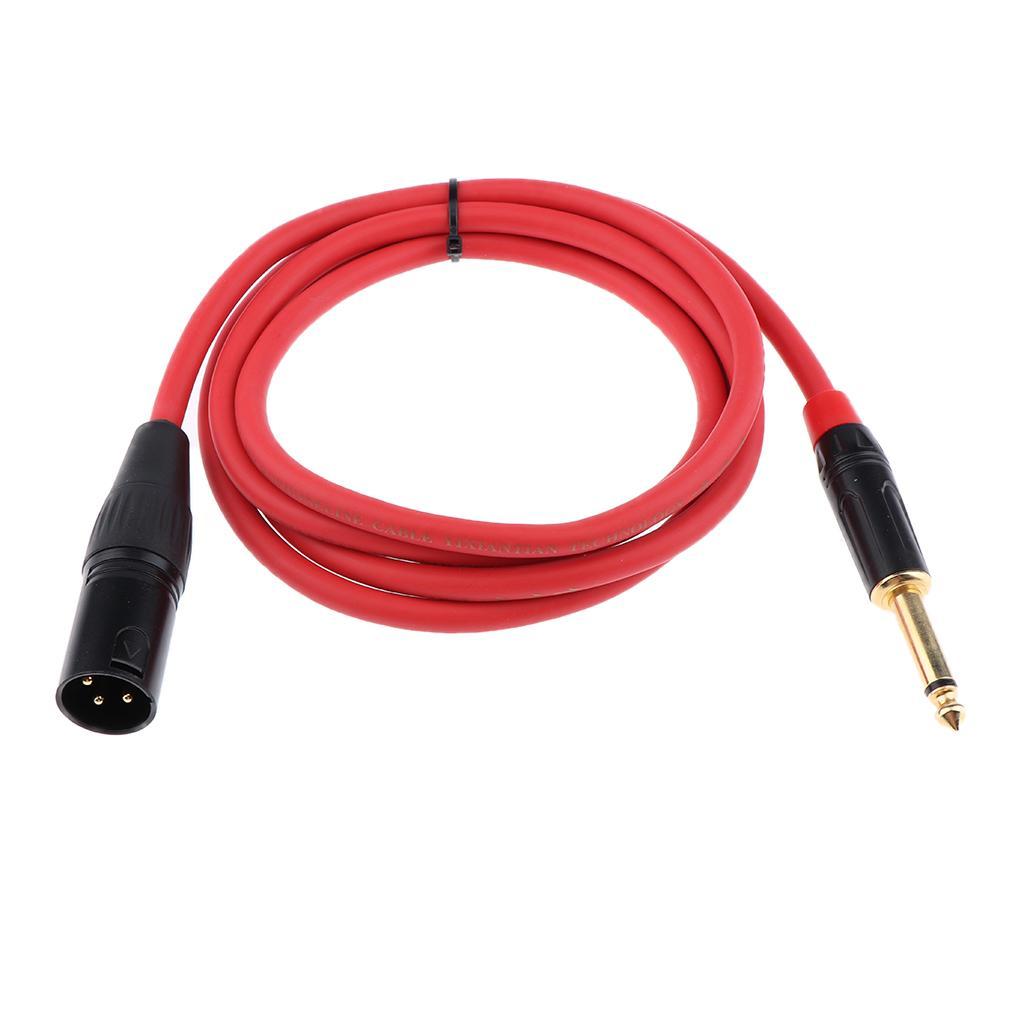 6.35mm TS Male to XLR Male Cable for
