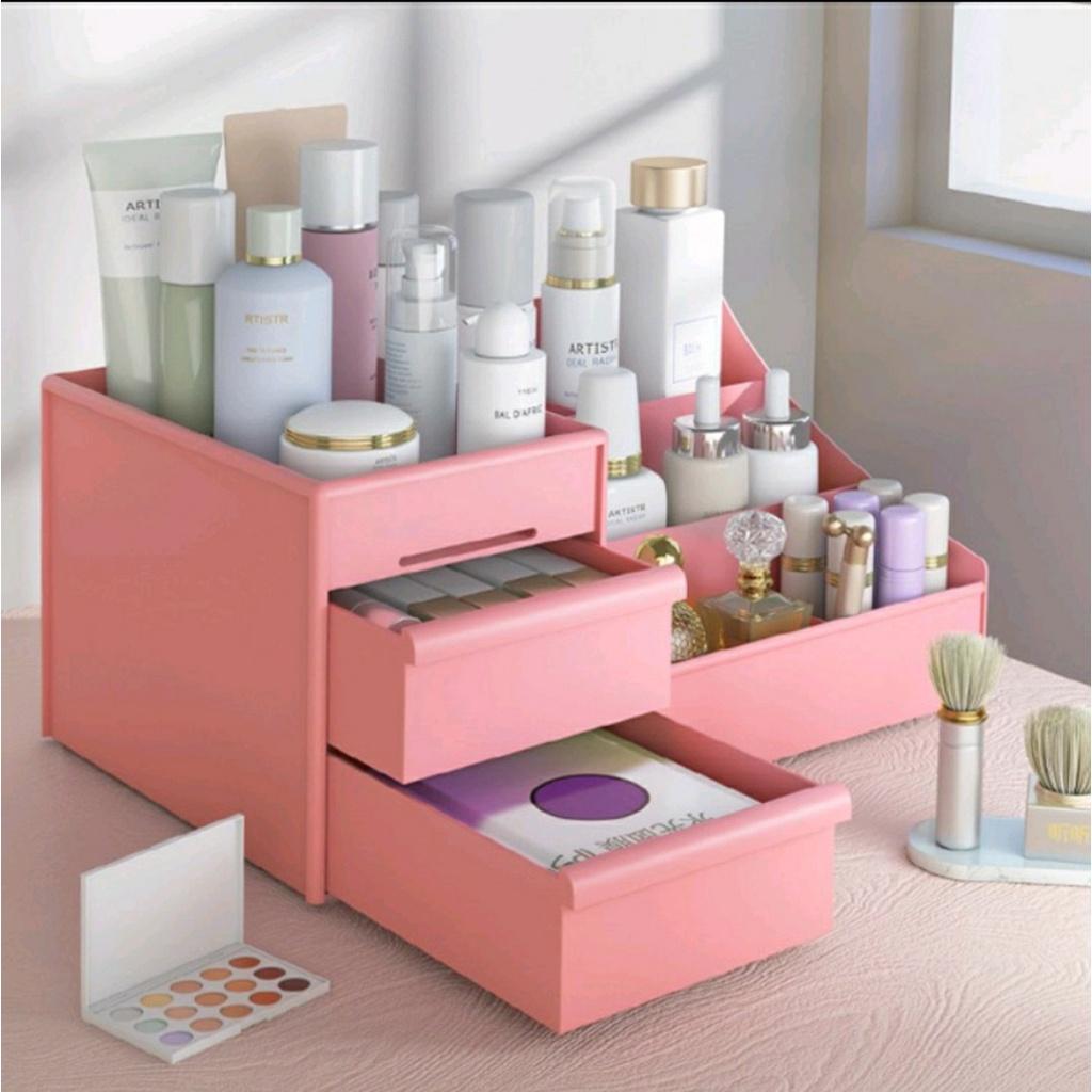 Khay Đựng Mỹ Phẩm, Đựng Đồ Trang Điểm 3 Tầng 2 Ngăn Kéo Tiện Dụng