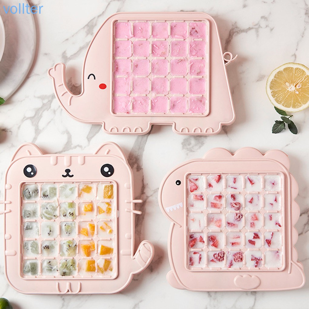 Khay Làm Đá Làm Thạch Rau Câu Silicone 25 Viên Khuôn Làm Kem Hoạt Hình Siêu Cute Đồ Dùng Nhà Bếp - Hàng Chính Hãng MINIIN