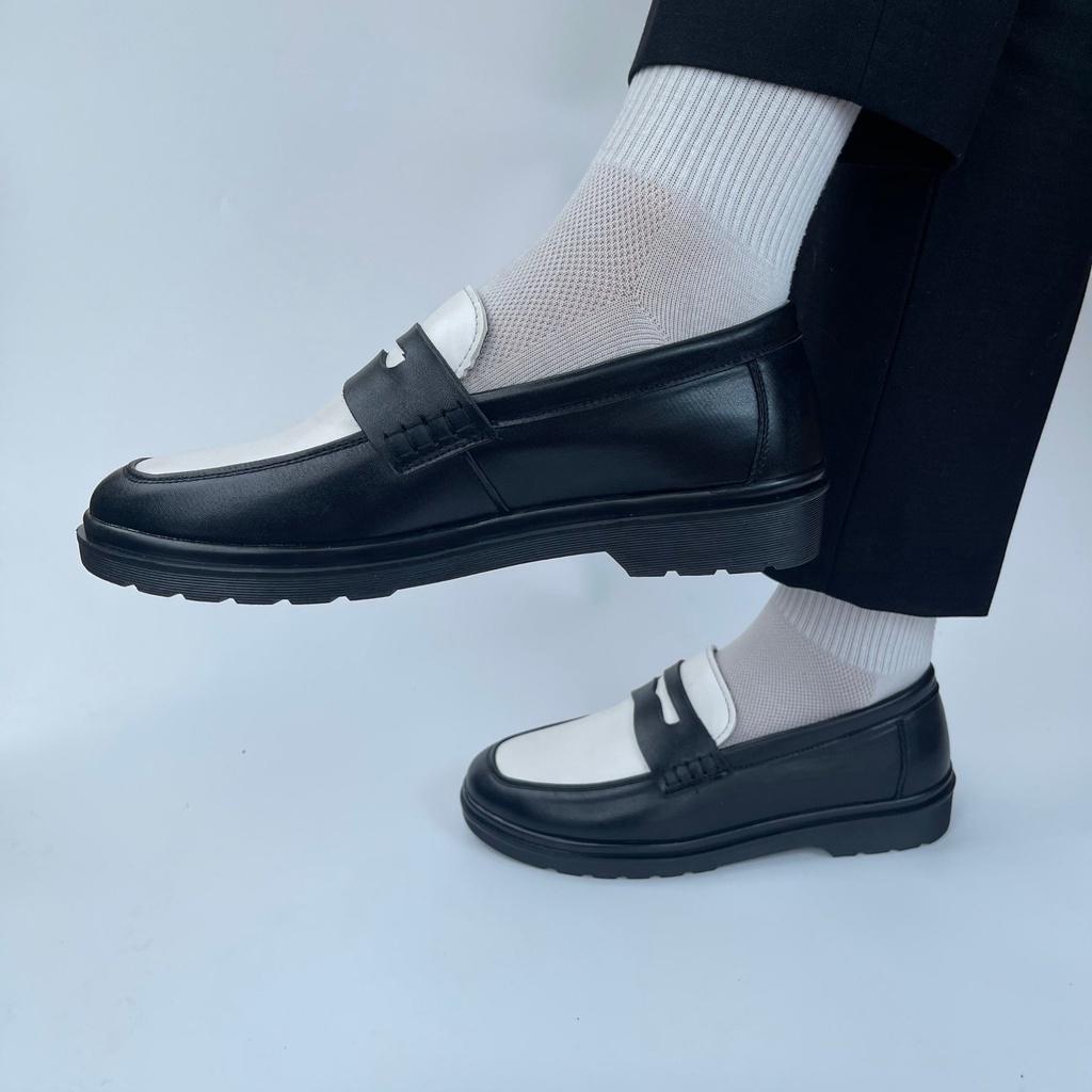 Giày Loafer Nam AROTI Dáng Lười Chất Da Đẹp Cao Cấp,Đế Khâu Chắc Chắn, Tăng Chiều cao 3 cm Đủ size G608-TRANG