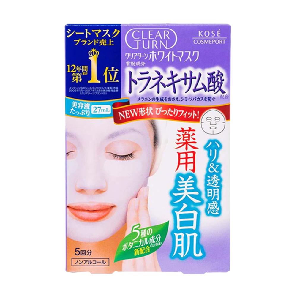 Mặt Nạ Dưỡng Trắng Da Tinh Chất Tranexamic Acid Kose Clear Turn