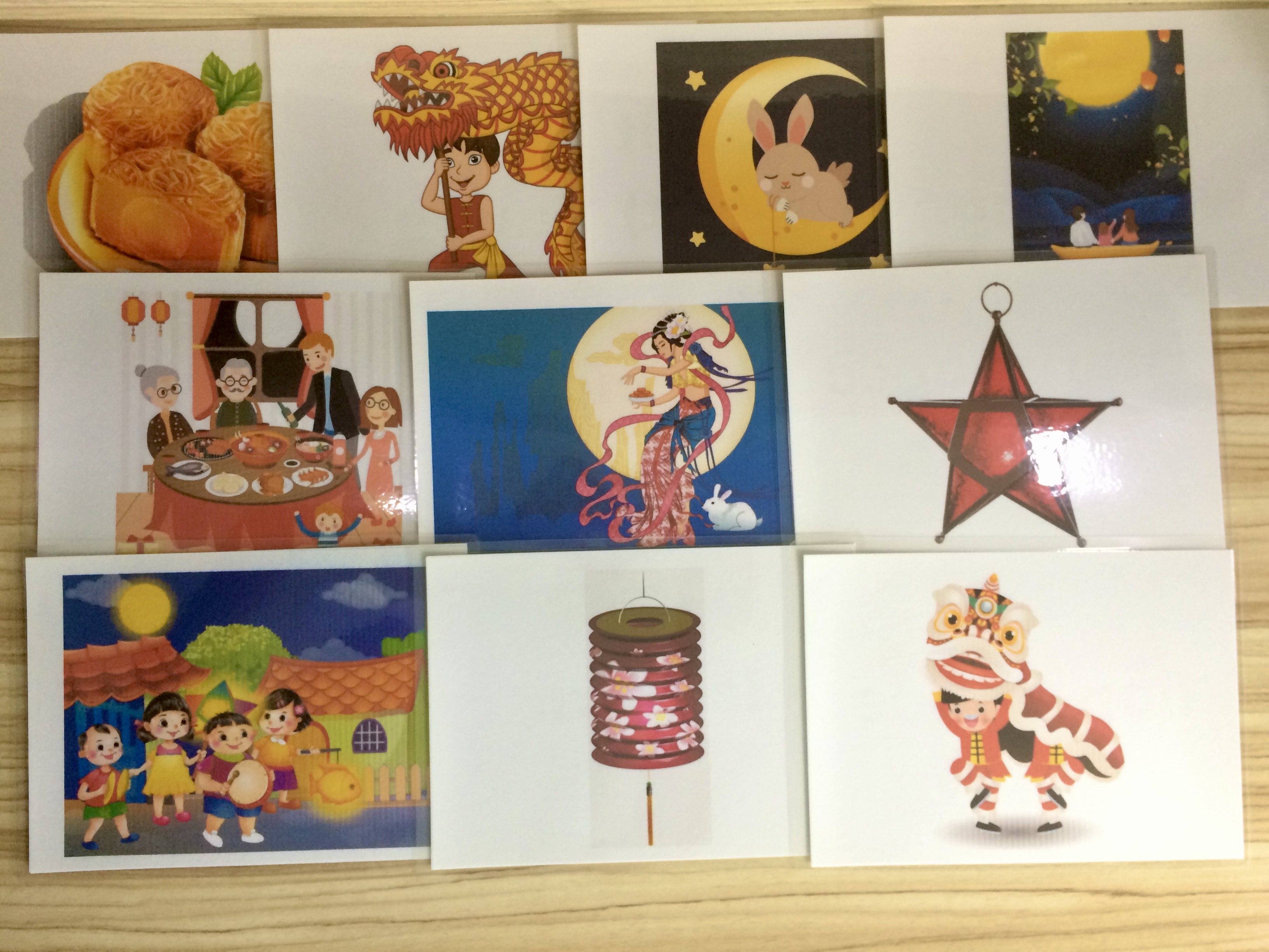 Mid-Autumn Festival Flashcards - Thẻ học tiếng Anh chủ đề Tết Trung Thu - 10 cards