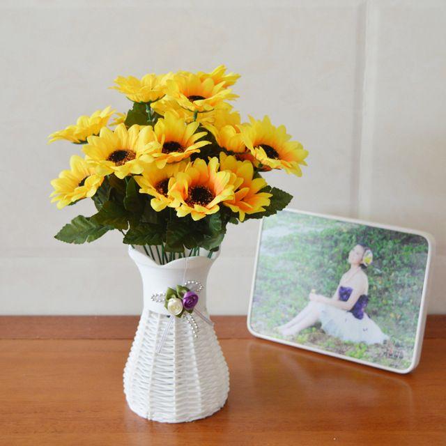Cành hoa hướng dương mẫu 7 bông/Hoa lụa