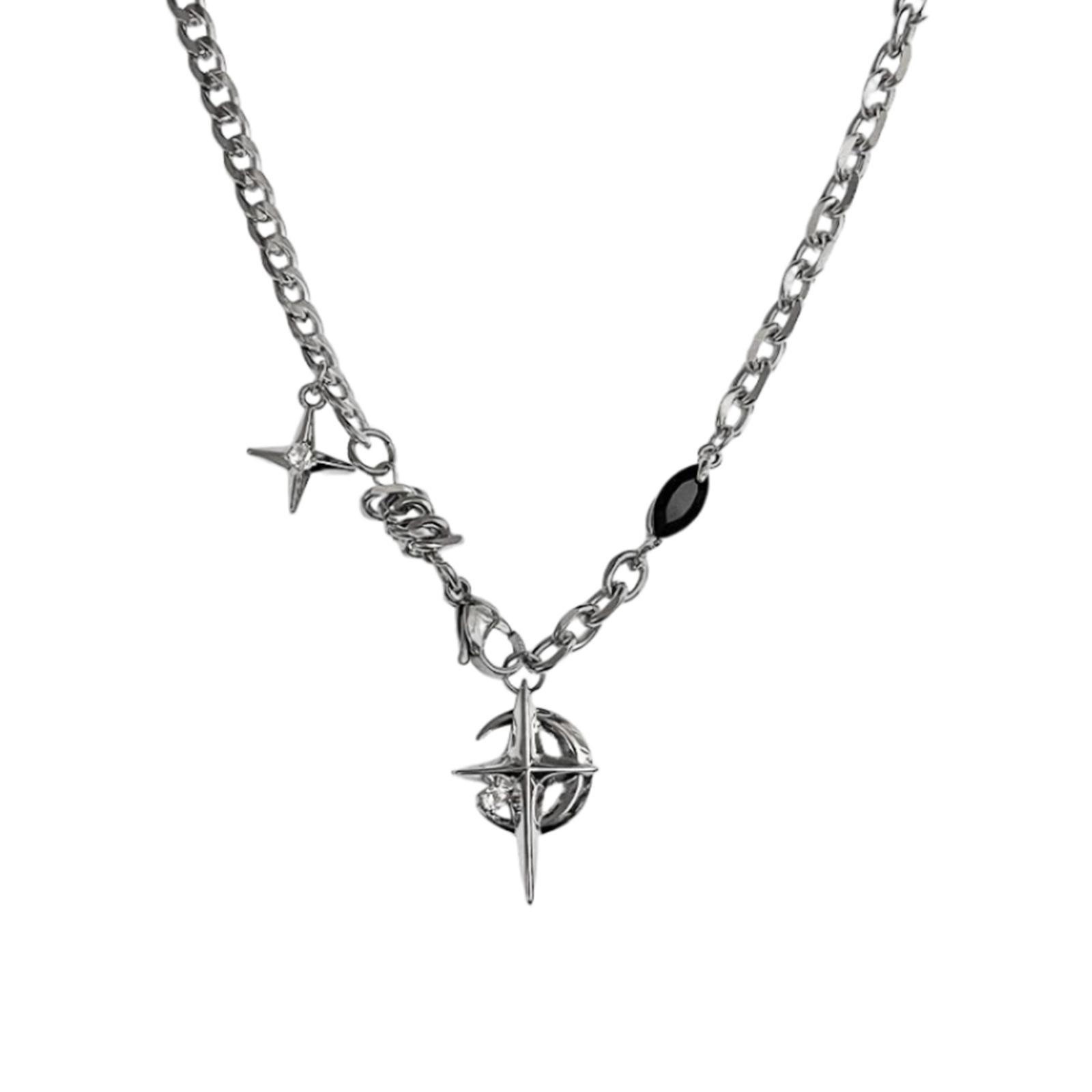 Pendant Necklace Punk Sweater Chain Necklace for Women and Men Festival Gift