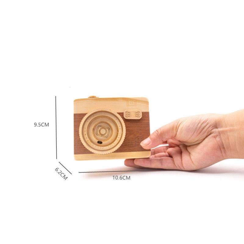 Hộp Âm Nhạc – Máy Ảnh, hộp âm nhạc gỗ, quà tặng