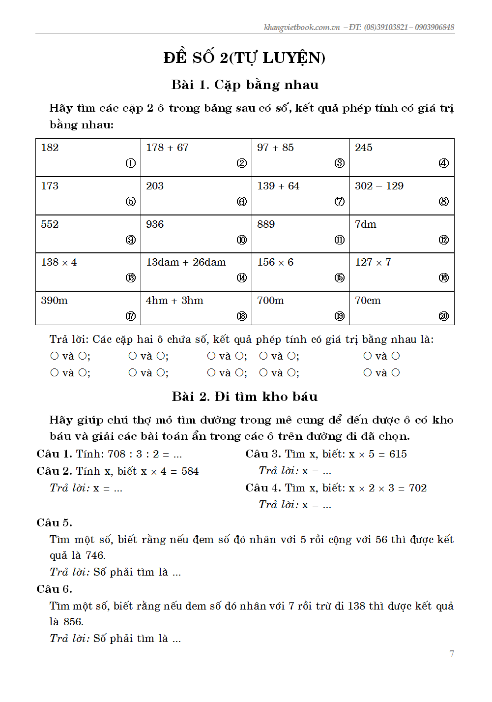 Sách Tham Khảo-GIẢI SÁCH VIOLYMPIC TOÁN 3 TẬP 2 PHIÊN BẢN 2.0_KV