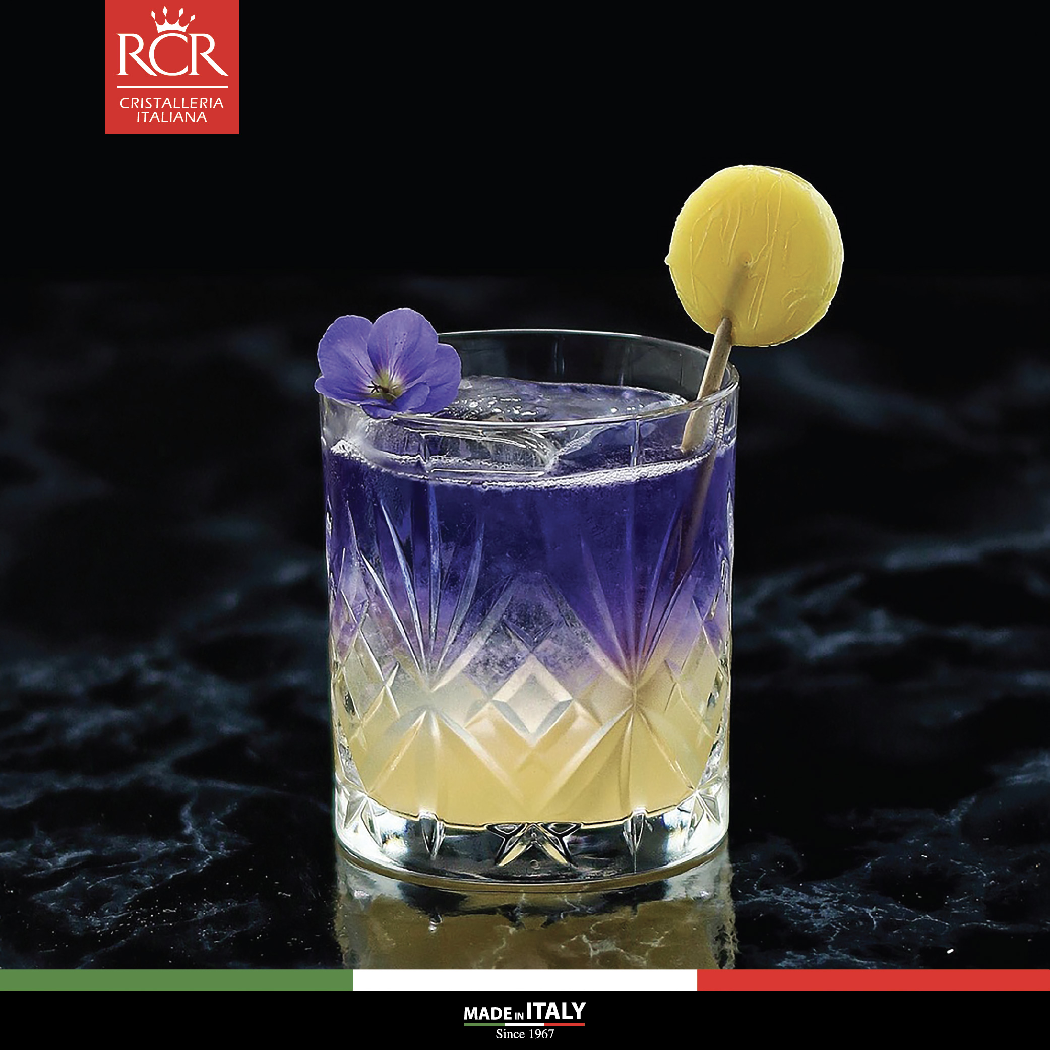 Ly Dof/ Ly Rock Uống Rượu Mạnh, Cocktail Thuỷ Tinh Pha Lê Không Chì Ý RCR Crystal – Melodia Dof Tumbler 240ml