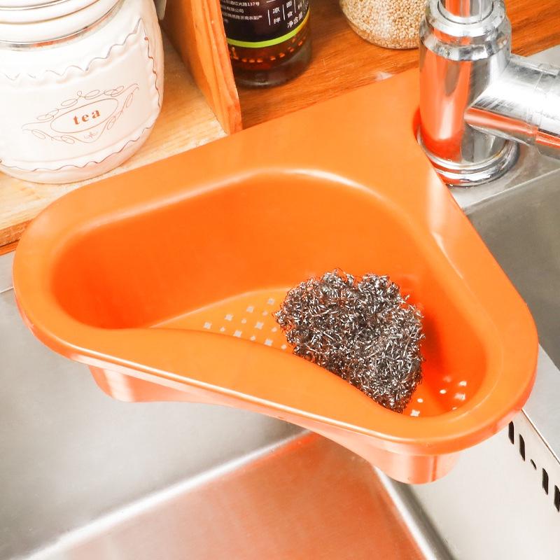 Giỏ lọc rác bồn rửa chén hình tam giác - Giỏ gác bồn rửa bát lọc nước thông minh