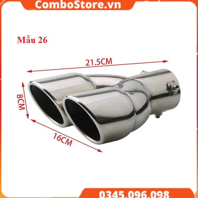 Chụp ống xả - chụp ống pô ô tô xe hơi chữ Y siêu cao cấp