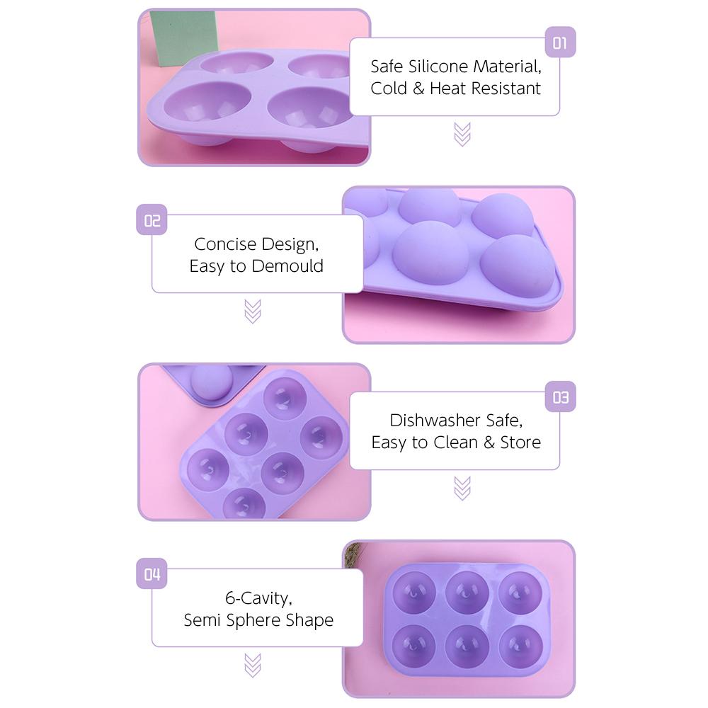 Khuôn Làm Bánh Silicone 6 Hình Dạng