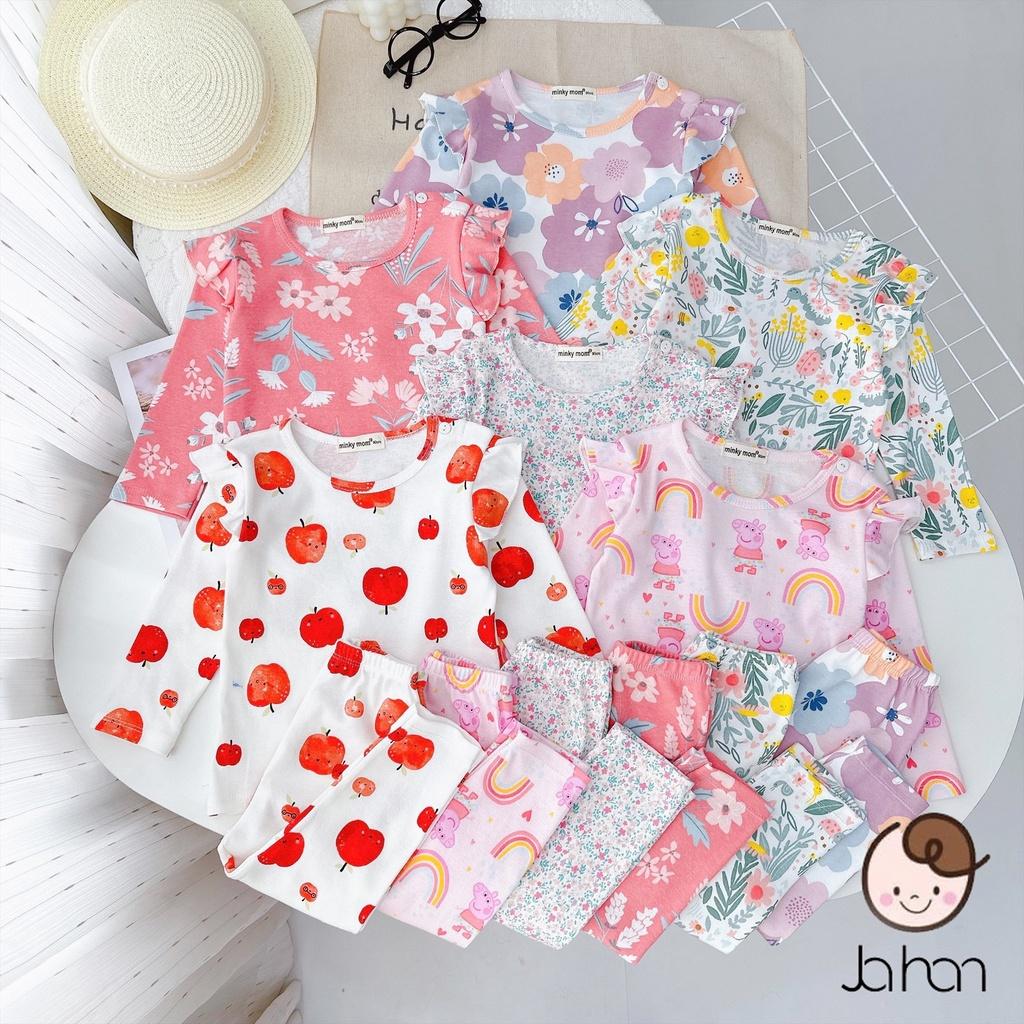 Bộ dài tay cánh tiên quần dài Bozip MINKY MOM siêu mềm mịn mát cho bé gái từ 8-27kg - HÀNG LOẠI 1