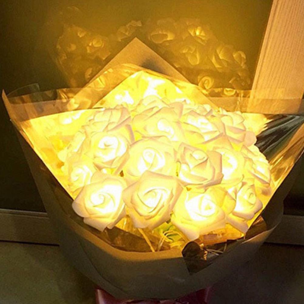 Dây Đèn Led 3m Hình Hoa Hồng Xốp Trang Trí Tiệc Cưới / Valentine