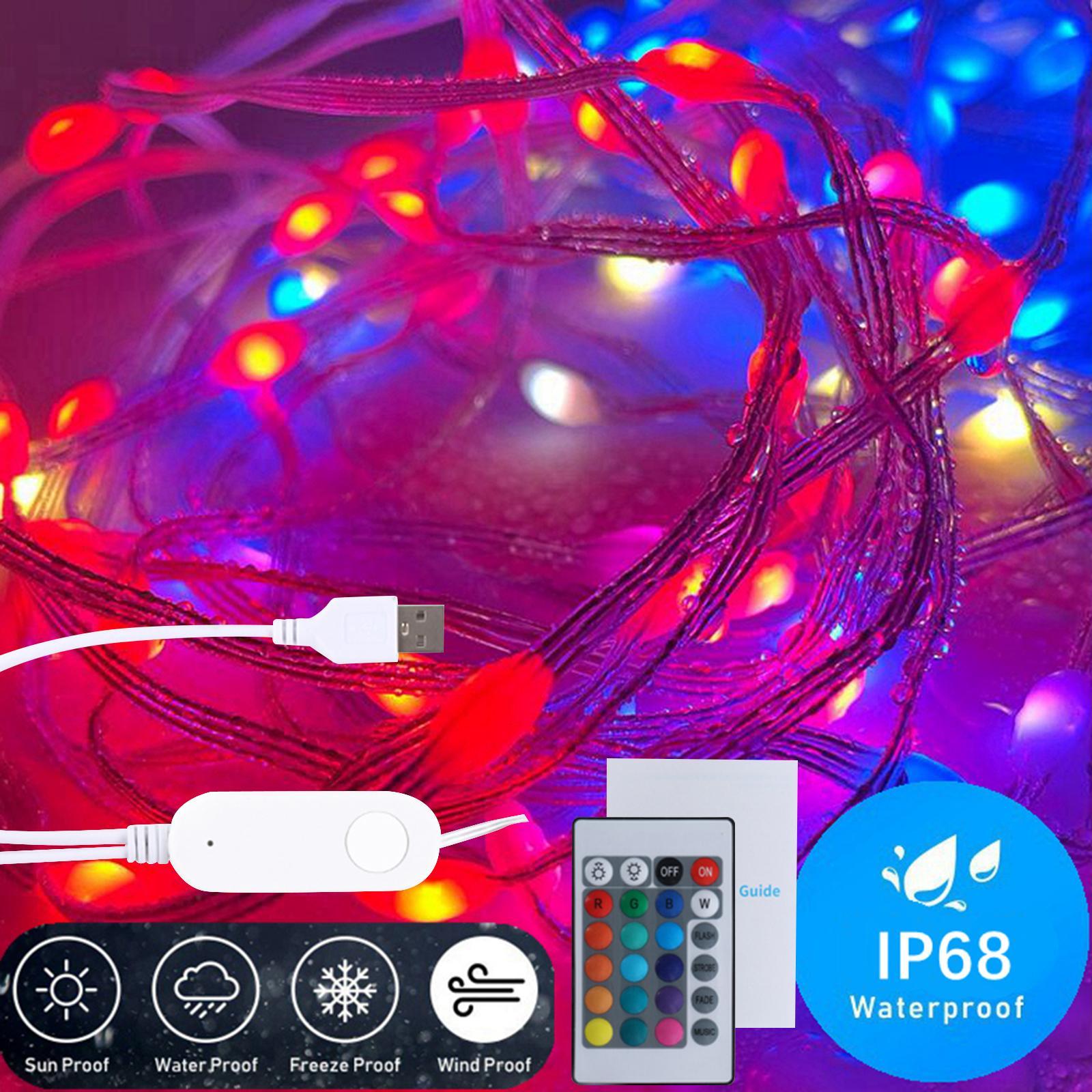 LED String Lights Outdoor USB Globe Fairy Lights for Porch Bar City Rooftops
