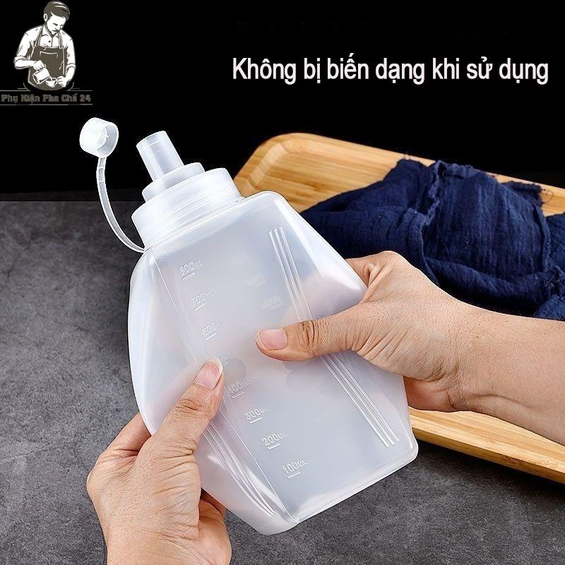 Chai Nhựa Đựng Sốt/Mứt Có Nắp. Dung tích 600ml/800ml/1000ml - Dụng Cụ Pha Chế Tiện Ích