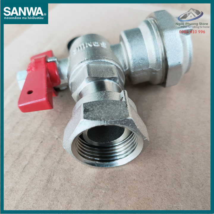 Van góc liên hợp Sanwa nhập khẩu, loại Có Van 1 chiều/không Van 1 chiều ABV 15CJ