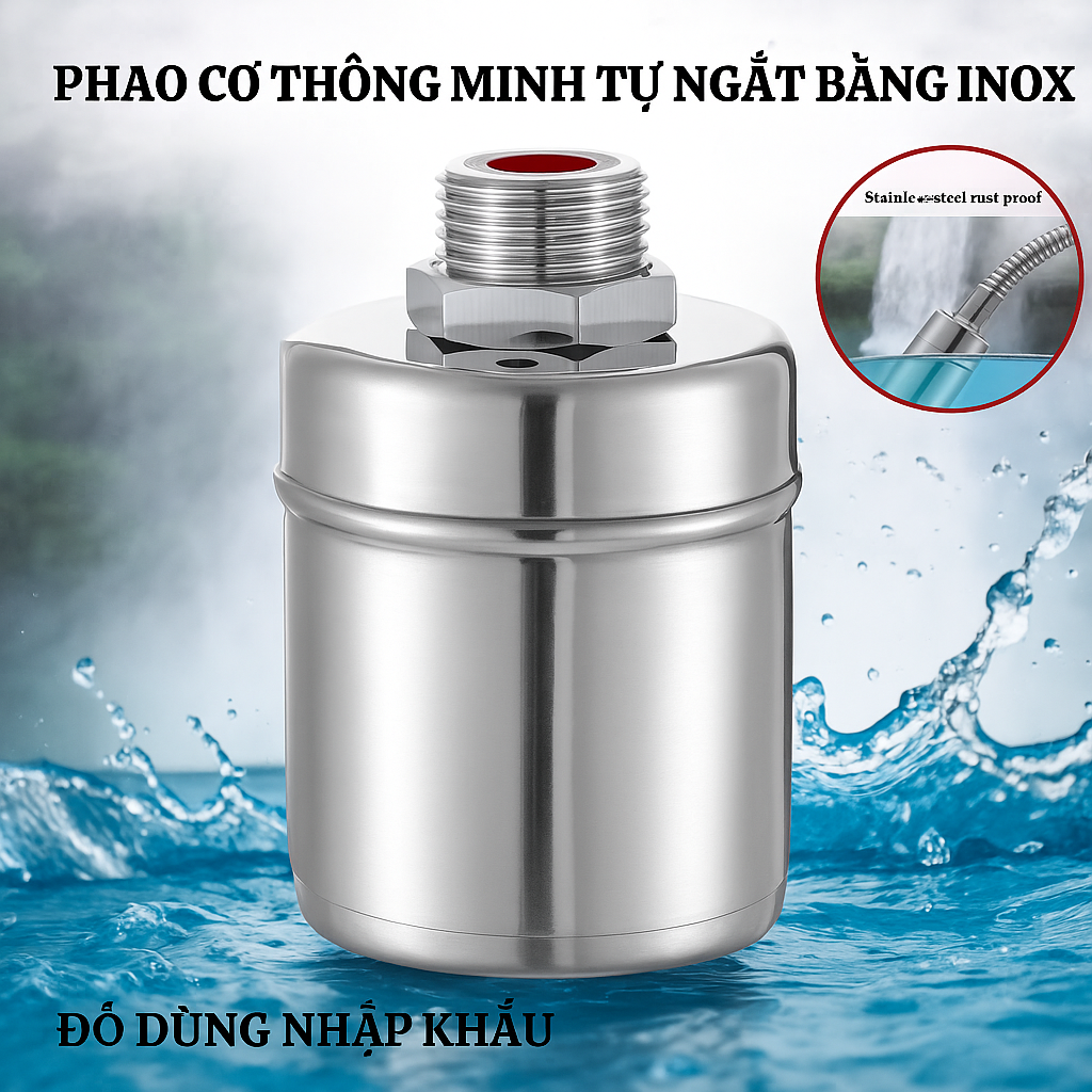 Phao Cơ Inox 304 Chống Tràn Tự Động – Lắp Đặt Dễ Dàng Cho Bồn Nước Gia Đình
