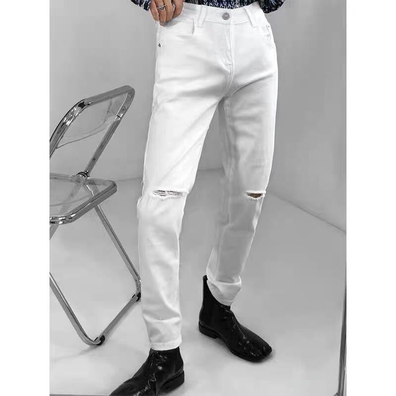 QUÀN JEANS ĐEN TRẮNG TRƠN / RÁCH GỐI