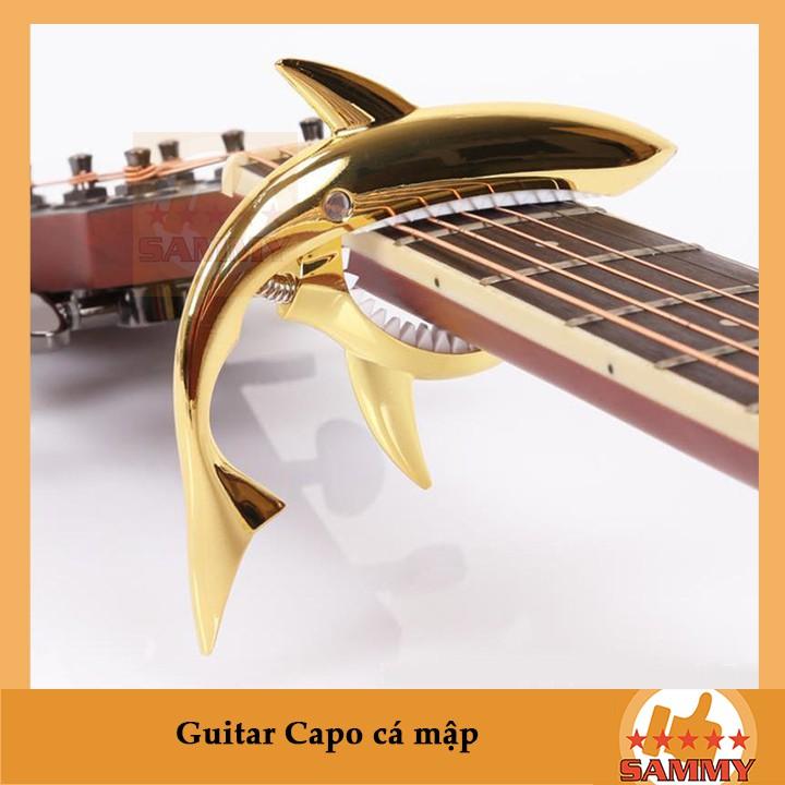 Capo đàn guitar Cá Mập - Guitar Shark capo đủ màu Gold, Bạc, Titan, Đen, Hồng